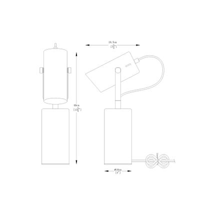 Lampa biurkowa RESI A2058-MBK - czarny mat