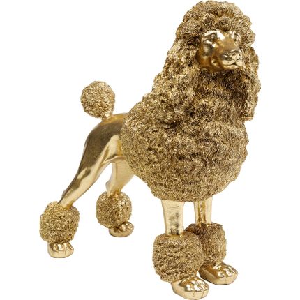 Figurka dekoracyjna pudel MRS POODLE - złoty