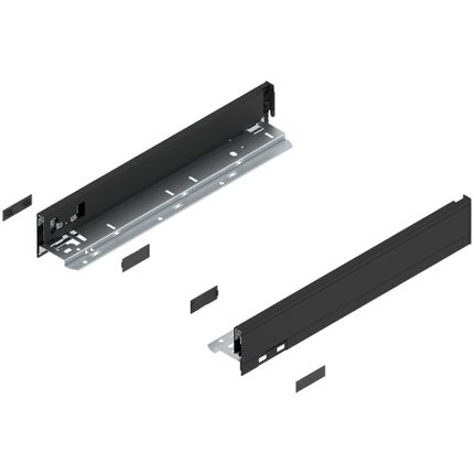 Bok szuflady LEGRABOX, wysokość N (66.5 mm), dł.=400 mm, lewy/prawy, do LEGRABOX pure+czarny mat*P/U: 1/5