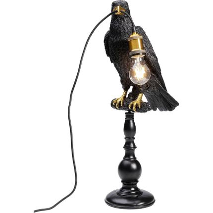 Lampa stołowa ANIMAL SITTING CROW - czarny mat