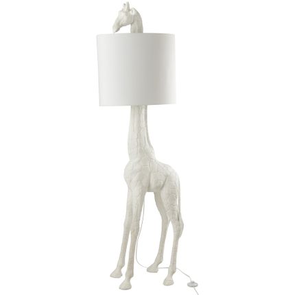 Biała lampa podłogowa 53x33.5x179 cm motyw zwierzęcy