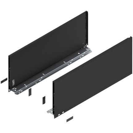 Bok szuflady LEGRABOX, wysokość F (241 mm), dł.=600 mm, lewy/prawy, do LEGRABOX pure+czarny mat*P/U: 1/3