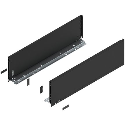 Bok szuflady LEGRABOX, wysokość C (177 mm), dł.=600 mm, lewy/prawy, do LEGRABOX pure+czarny mat*P/U: 1/3