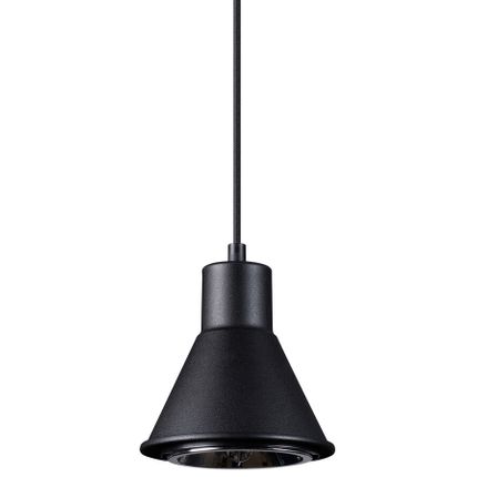 Lampa wisząca czarna stalowa Ø14x14 cm ES111