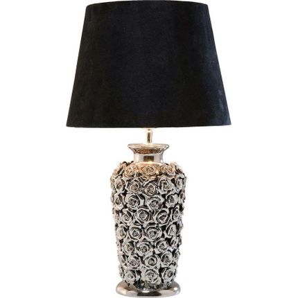 Lampa stołowa LED ROSE - czarny/srebrny