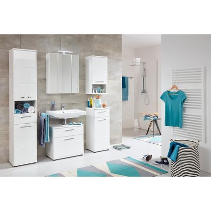 Zestaw mebli do łazienki MONTE Bathroom - biały połysk