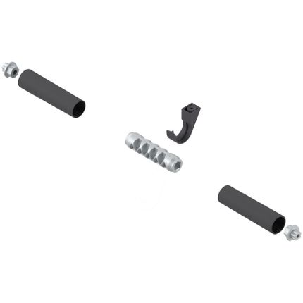 AVENTOS HL TOP do frontów nad korpusem, łącznik do stabilizacji poprzecznej, okrągła, długość: 80 mm+ciemnoszara*P/U: 1/20