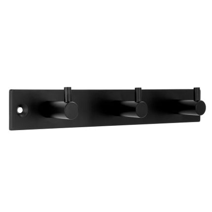 Wieszak 2578 3 haczyki - czarny mat / rozstaw 172 mm