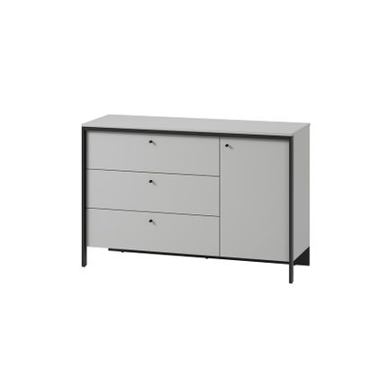 Komoda 1-drzwiowa GRIS GS-04 - szary/czarny