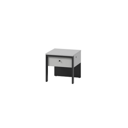 Szafka nocna z szufladą GRIS GS-05 - szary/czarny