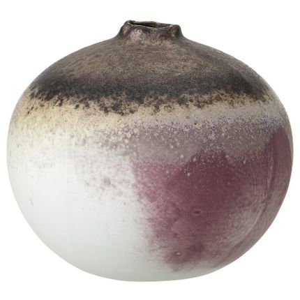 Wazon dekoracyjny kamionkowy 20x17.5 cm - wielokolorowy