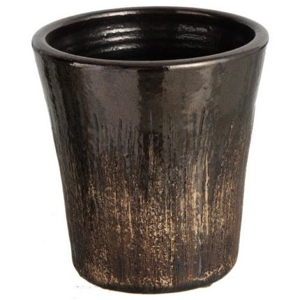 Doniczka ceramiczna złota 15cm