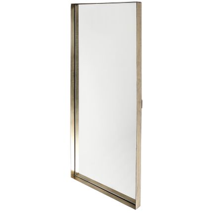 Lustro wiszące z metalową ramą 40x100 - złoty
