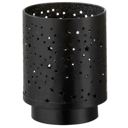 Oświetlenie dekoracyjne LED szklane czarne Ø13x17 cm