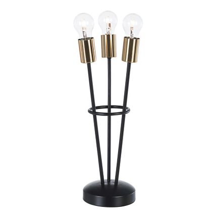 Lampa stołowa FIACCOLA - czarny/złoty