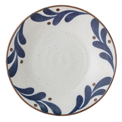Talerz głęboki porcelanowy 22 cm 850 ml brązowo-niebieski
