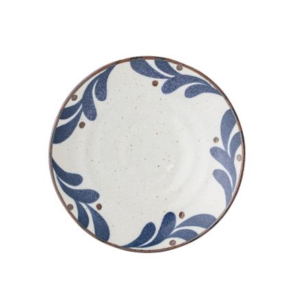Naczynie do przekąsek z porcelany 175 ml - wzór niebiesko-brązowy