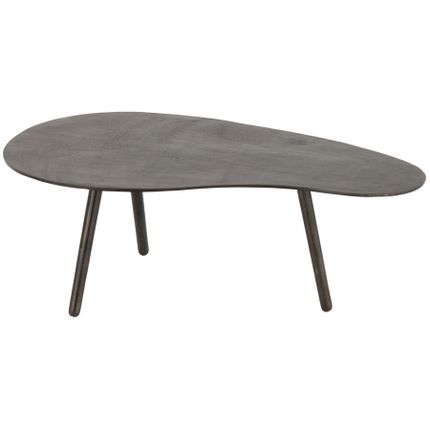 Stolik kawowy aluminiowy czarny 90x56 cm