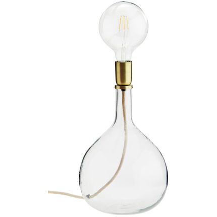 Lampa stołowa szklana 22x38 - transparentny