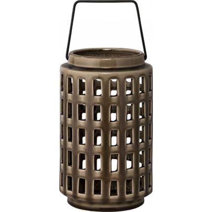 Latarenka ceramiczna 13x22 - brązowy