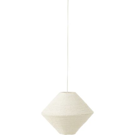 Lampa wisząca z rafii Ufo biała duża Ø40 cm