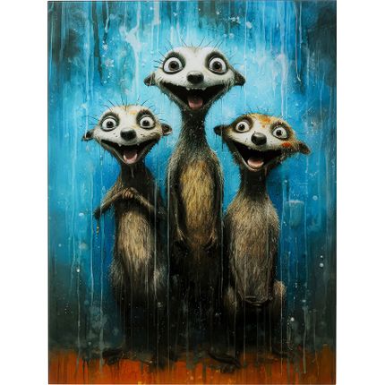 Obraz szklany SINGING MEERKATS 60x80