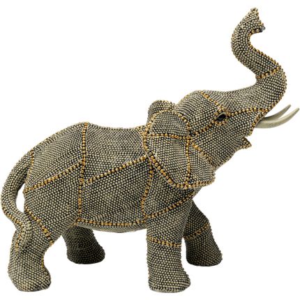Figurka dekoracyjna WALKING ELEPHANT PEARLS 24 - szary