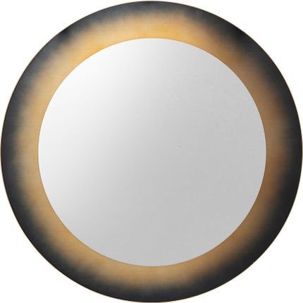 Lustro wiszące okrągłe SOLO 100 cm - czarno-złoty