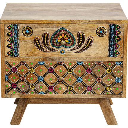 Szafka nocna MENORCA - kolorowe ornamenty