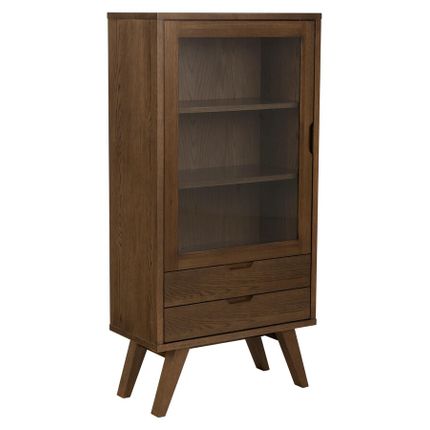 Witryna z szufladami A-LINE 145 cm - dąb wędzony