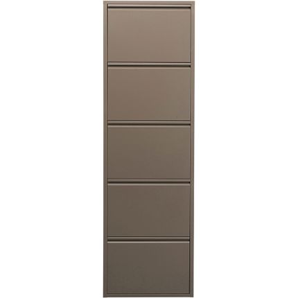 Szafka na buty stalowa 5 półek kolor taupe 50x170 cm