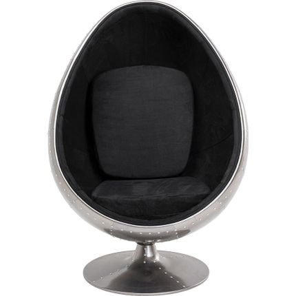 Fotel obrotowy EYE BALL - czarny/gun metal