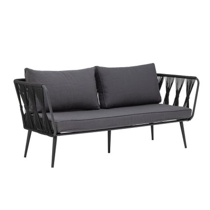 Sofa ogrodowa PAVONE - czarny/szary