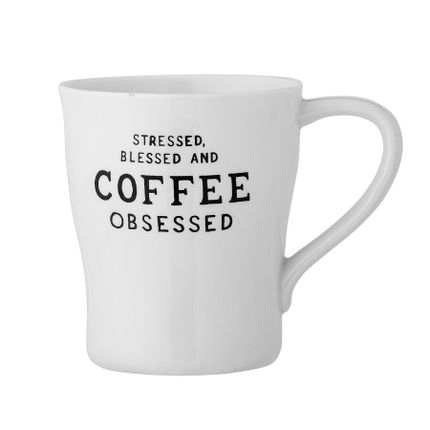Kubek WENDY Coffee Obsessed - biały