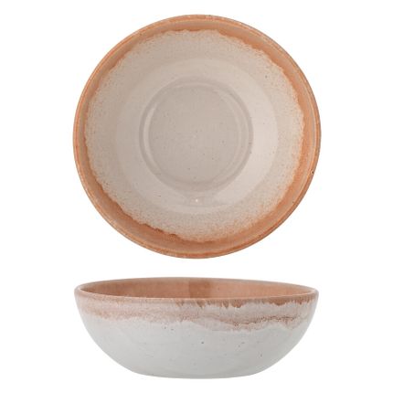 Miska ceramiczna PAULA 16 - pomarańczowy/biały
