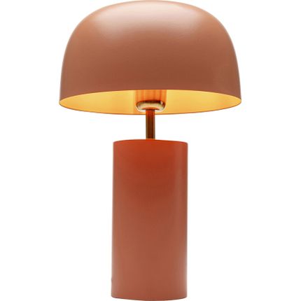 Lampa stołowa stalowa w kolorze terakota Ø25x38 cm