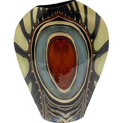 Wazon z aluminium kolorowe wzory 25x31 cm