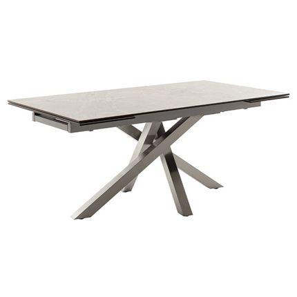 Stół rozkładany ALMIROS 180(220/260)x95 - rdzawoszary/stal
