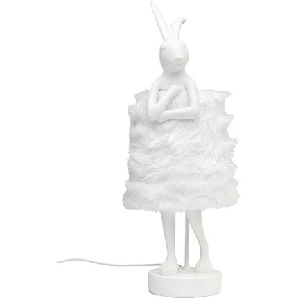 Lampa stołowa ANIMAL RABBIT 68 - biały/białe futro