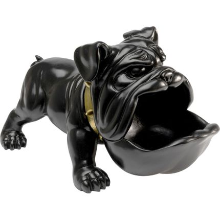 Figurka dekoracyjna ze schowkiem HUNGRY DOG - czarny