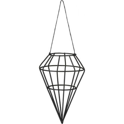 Dekoracja choinkowa metalowa czarna Ø7x10 cm