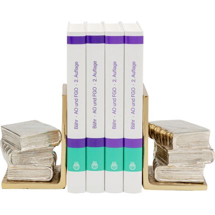 Podpórki na książki z aluminium 15x23 - srebrny/złoty
