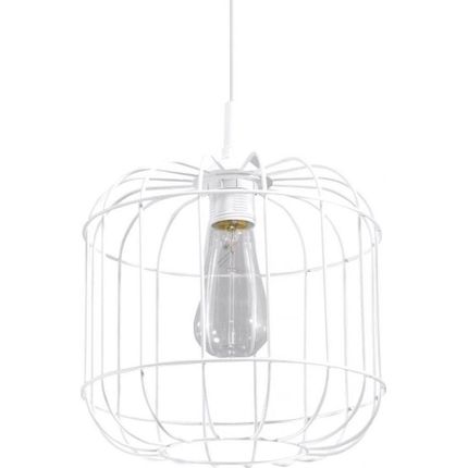 Lampa wisząca z metalowym kloszem CELTA - biały