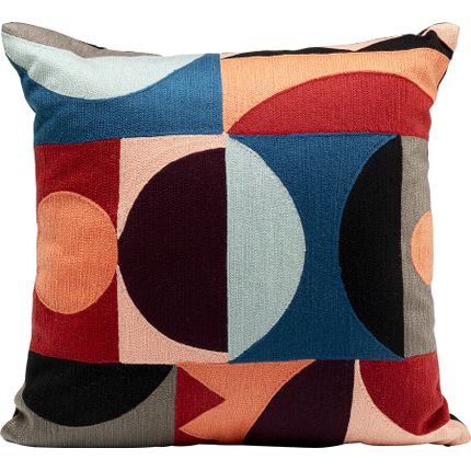 Poduszka dekoracyjna w kolorowe wzory geometryczne 45x45