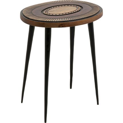 Stolik kawowy MEDINA OVAL 40x30 - brązowy