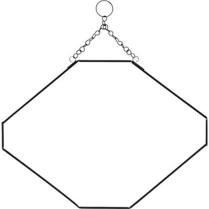 Lustro wiszące 35x26 cm - czarny