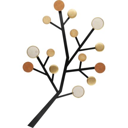 Wieszak ścianny BUBBLE TREE Metallic - czarny/złoty