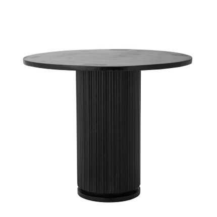 Stół okrągły drewniany PORTO 90 cm - czarny