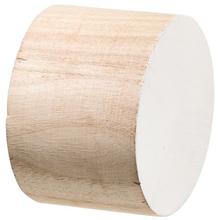 Haczyk drewniany Ø7 cm - biały
