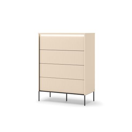 Komoda z oświetleniem TREND 4 szuflady TS-04 - beż piaskowy
